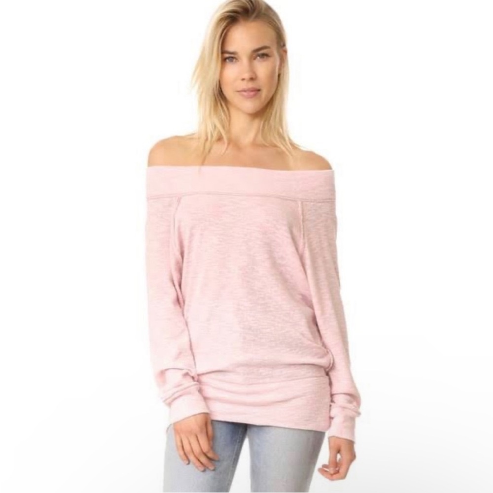 Free People We The Free Palisades Oversized Thermal Top Pink M